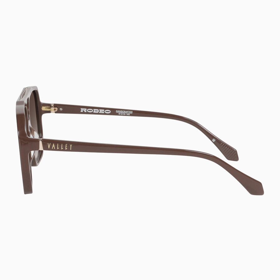 Valley Eyewear -  Rodeo - Chocolate w. Gold Metal / Brown Gradient Lens