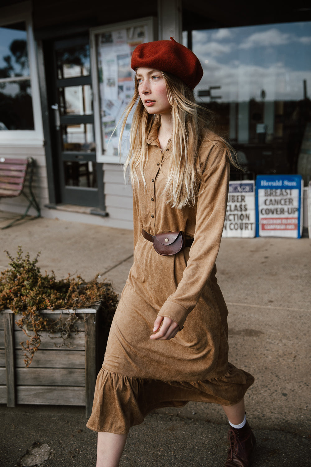 Ottway The Label - Chestnut Pouch Handcrafted Leather Belt