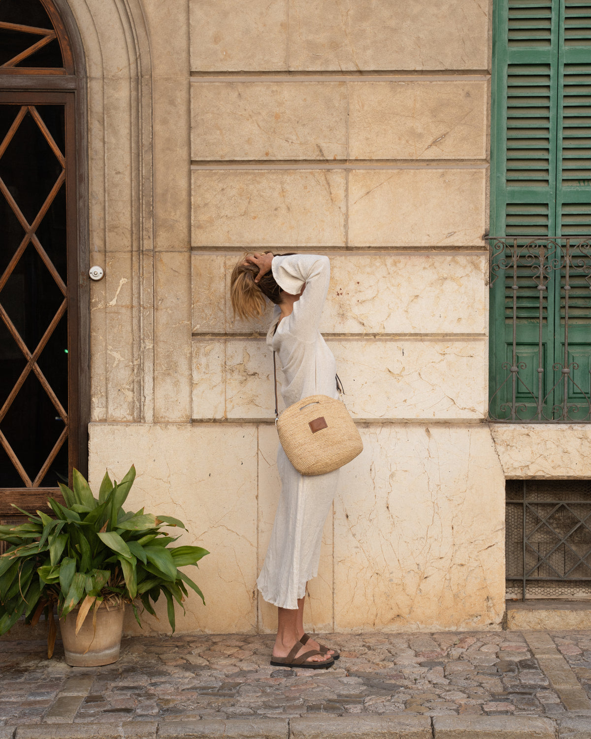 Nim The Label - Leather Trim Raffia BB - Natural