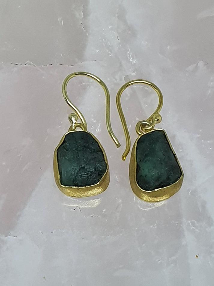 Gold Single Stone Earrings - Various Stones