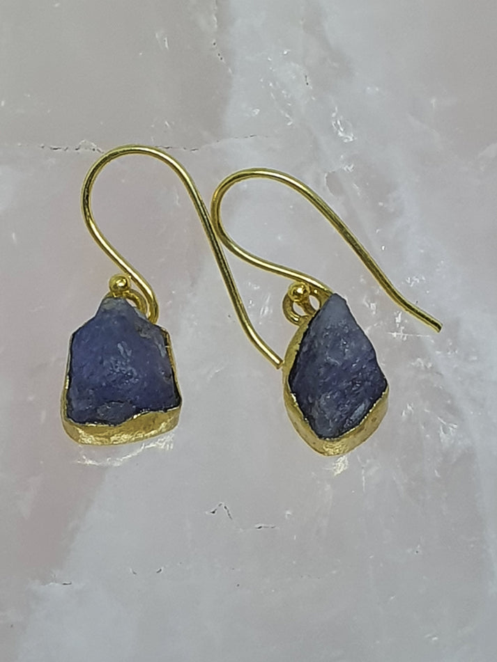 Gold Single Stone Earrings - Various Stones