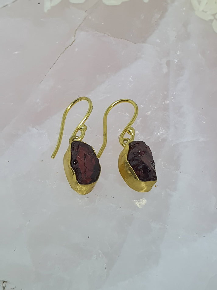 Gold Single Stone Earrings - Various Stones