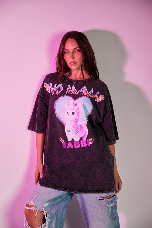 Sabbi - The No Drama Llama Bling Tee - Black