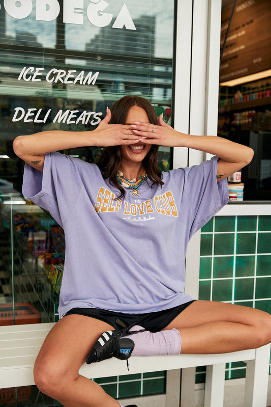 Sabbi - The Very Oversized Self Love Club Tee - Purple