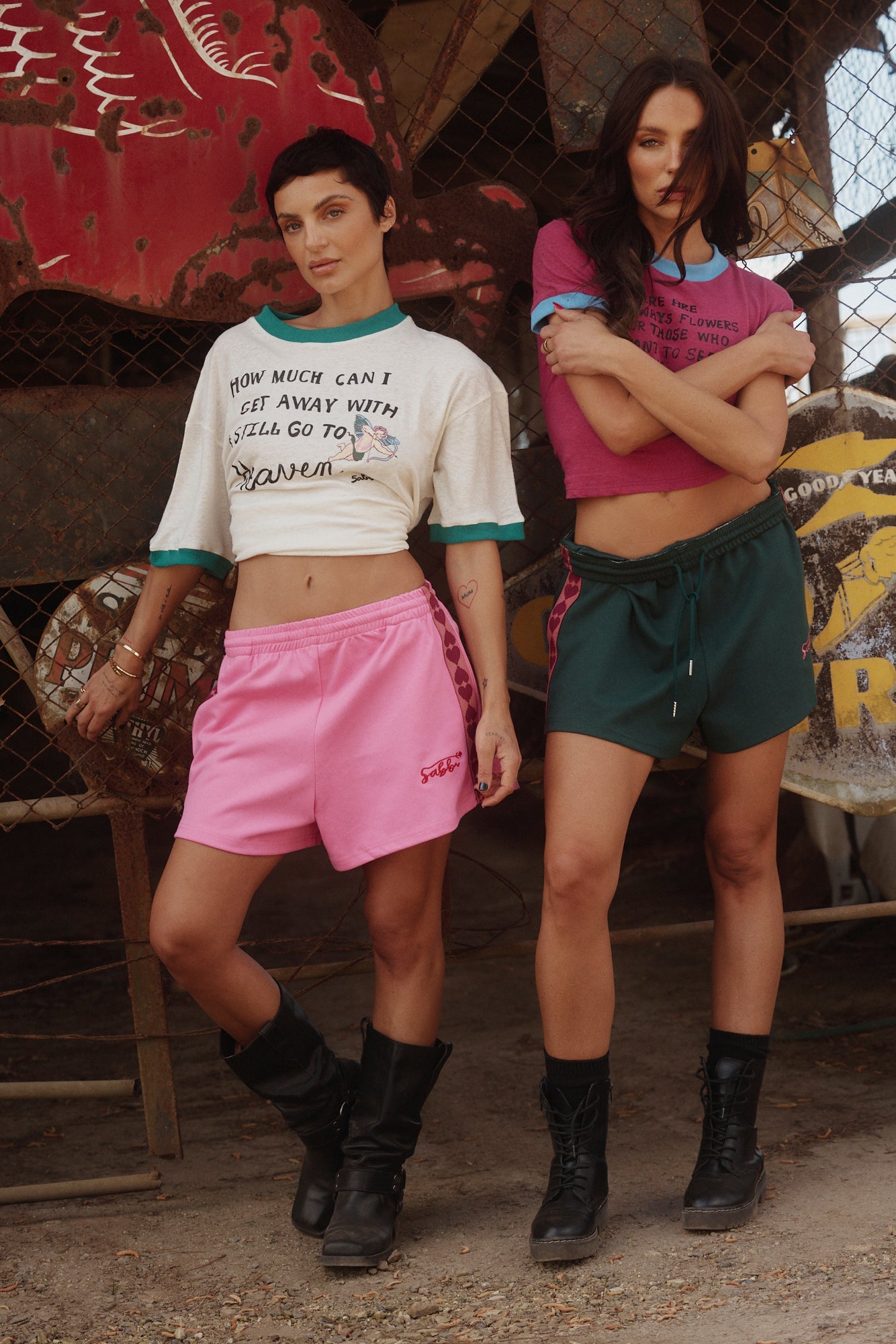 Sabbi - The MINI Raving Hearts Shorts - Pink