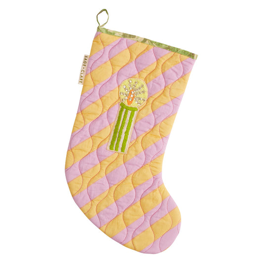 Sage X Clare - Jarita Stripe Christmas Stocking - Mauve