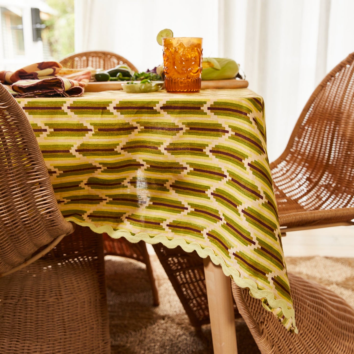 Sage X Clare - Nisha Table Cloth - Palm