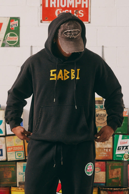 Sabbi - The Be Kind Hoodie - Acid Wash Black