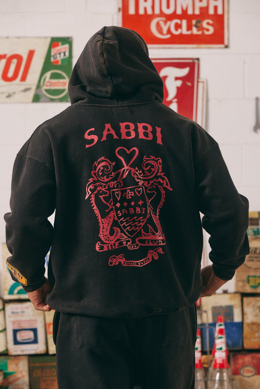 Sabbi - The Be Kind Hoodie - Acid Wash Black