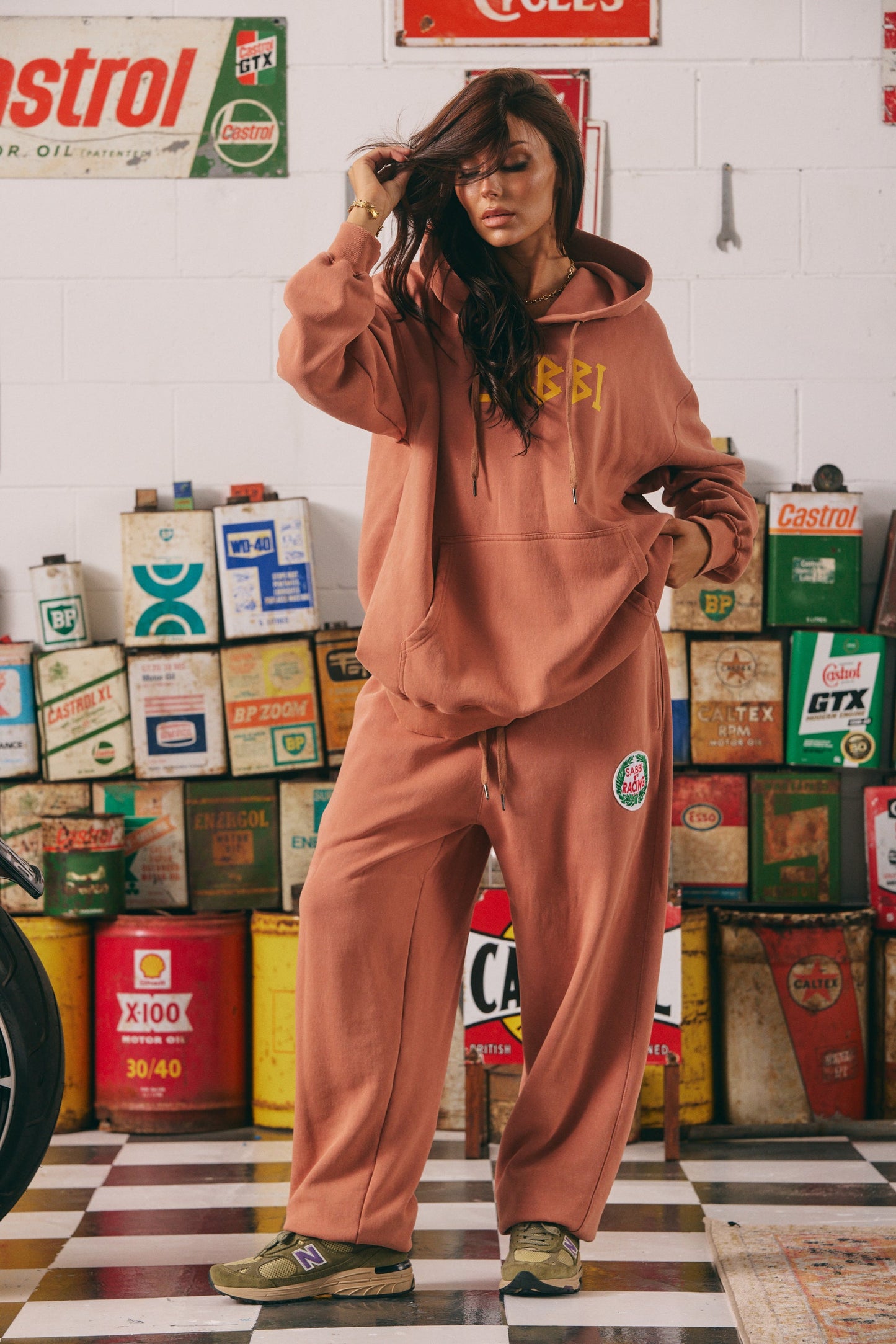 Sabbi - Cuff Leg Sweat Pants - Be Kind - Terracotta