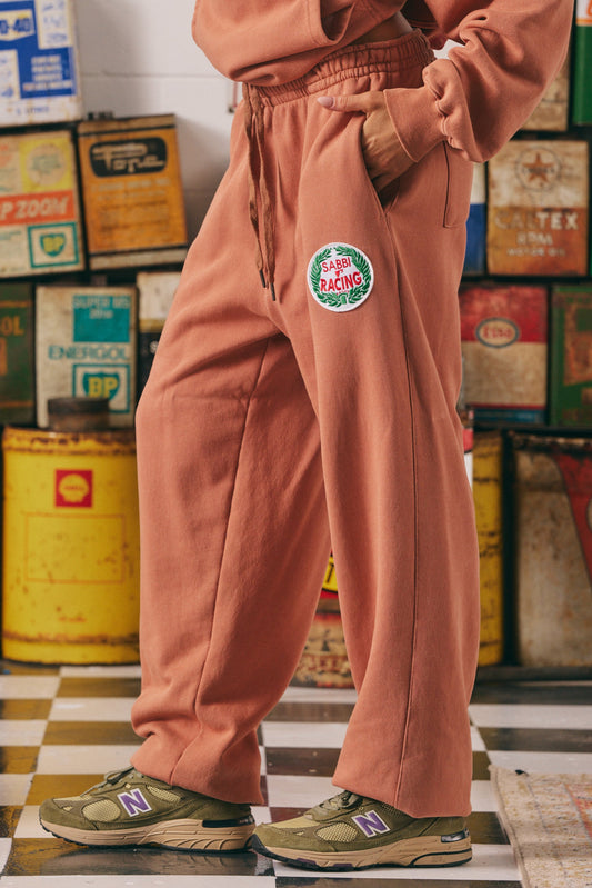 Sabbi - Cuff Leg Sweat Pants - Be Kind - Terracotta