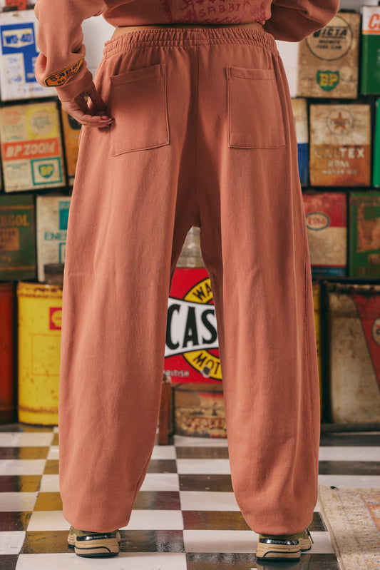 Sabbi - Cuff Leg Sweat Pants - Be Kind - Terracotta