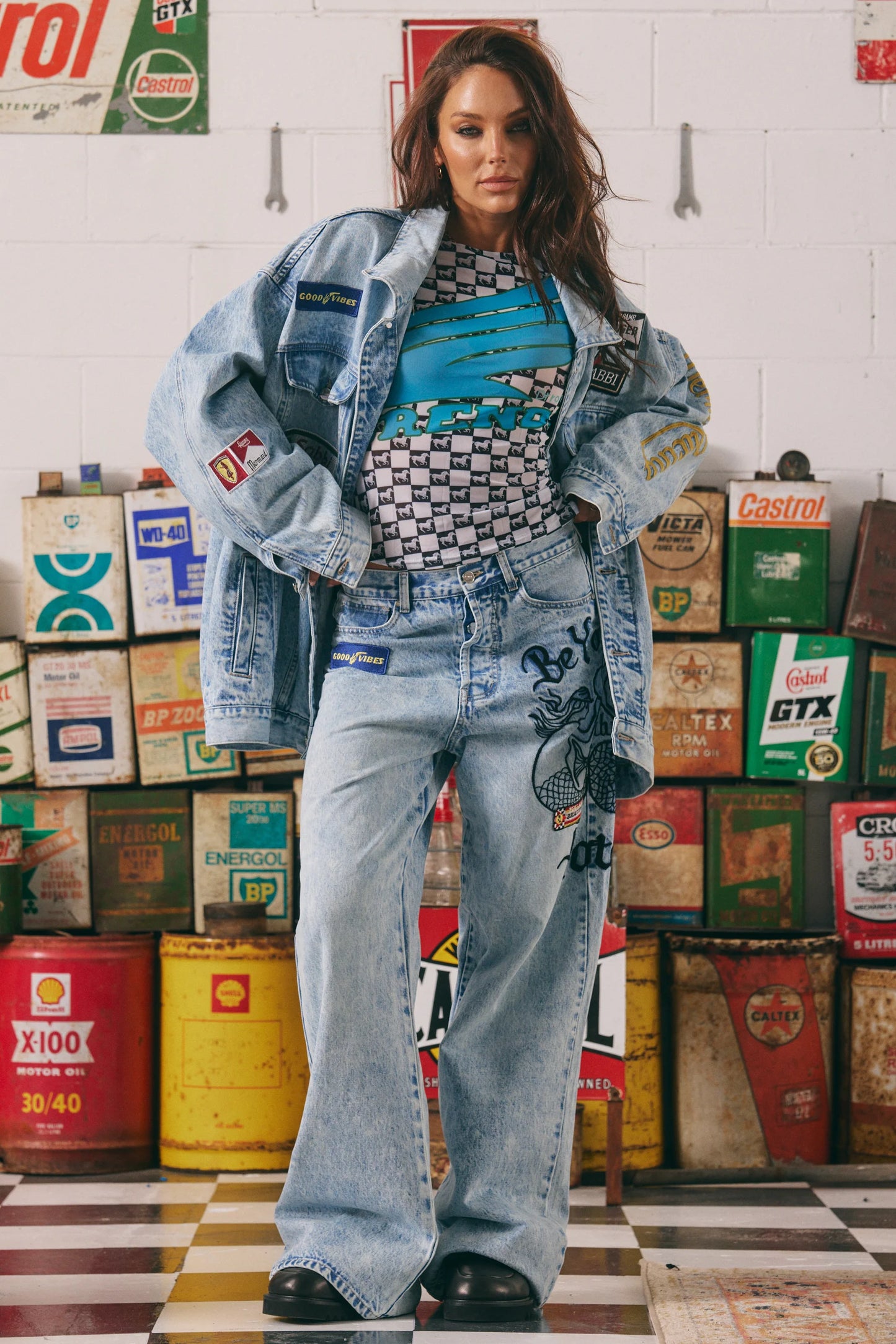 Sabbi - The Mermaid Racing Denim Jacket