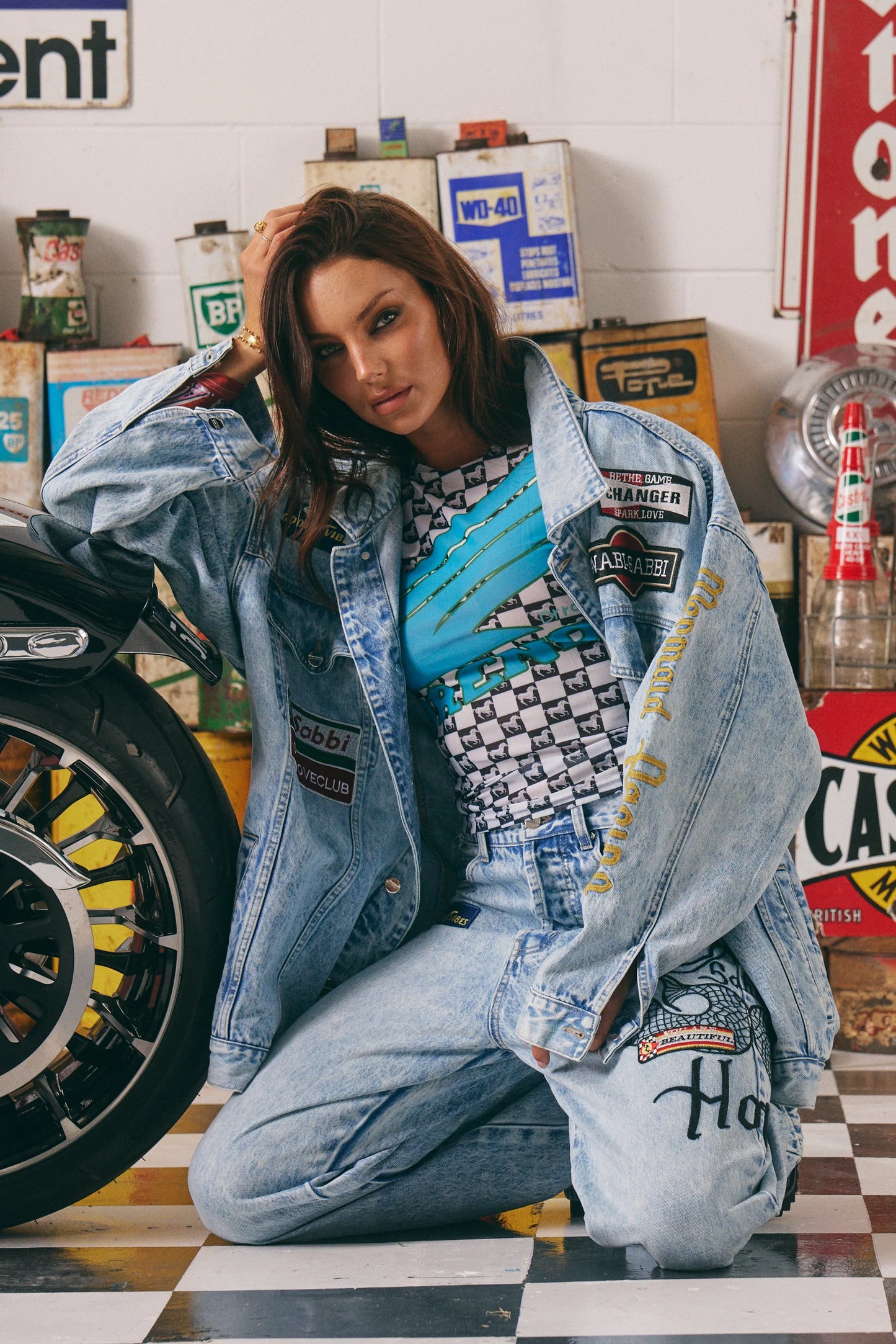 Sabbi - The Mermaid Racing Denim Jacket