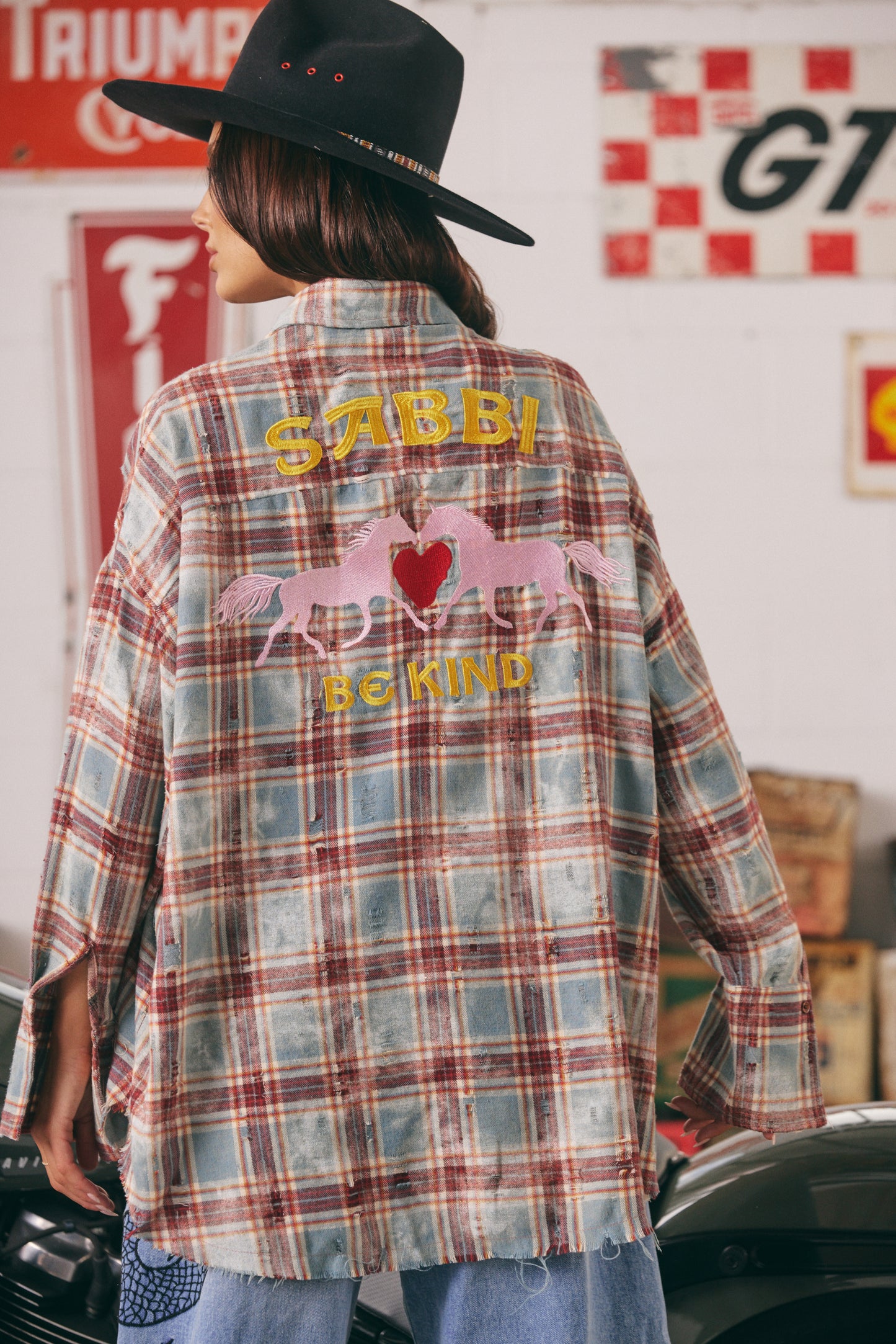 Sabbi - The Horse Power Distressed Flannel Shirt