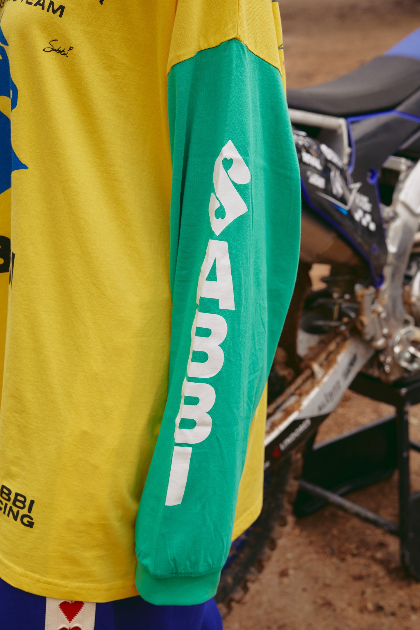 Sabbi - The Long Sleeve Don't Quit Your Day Dream Tee - Yellow + Green