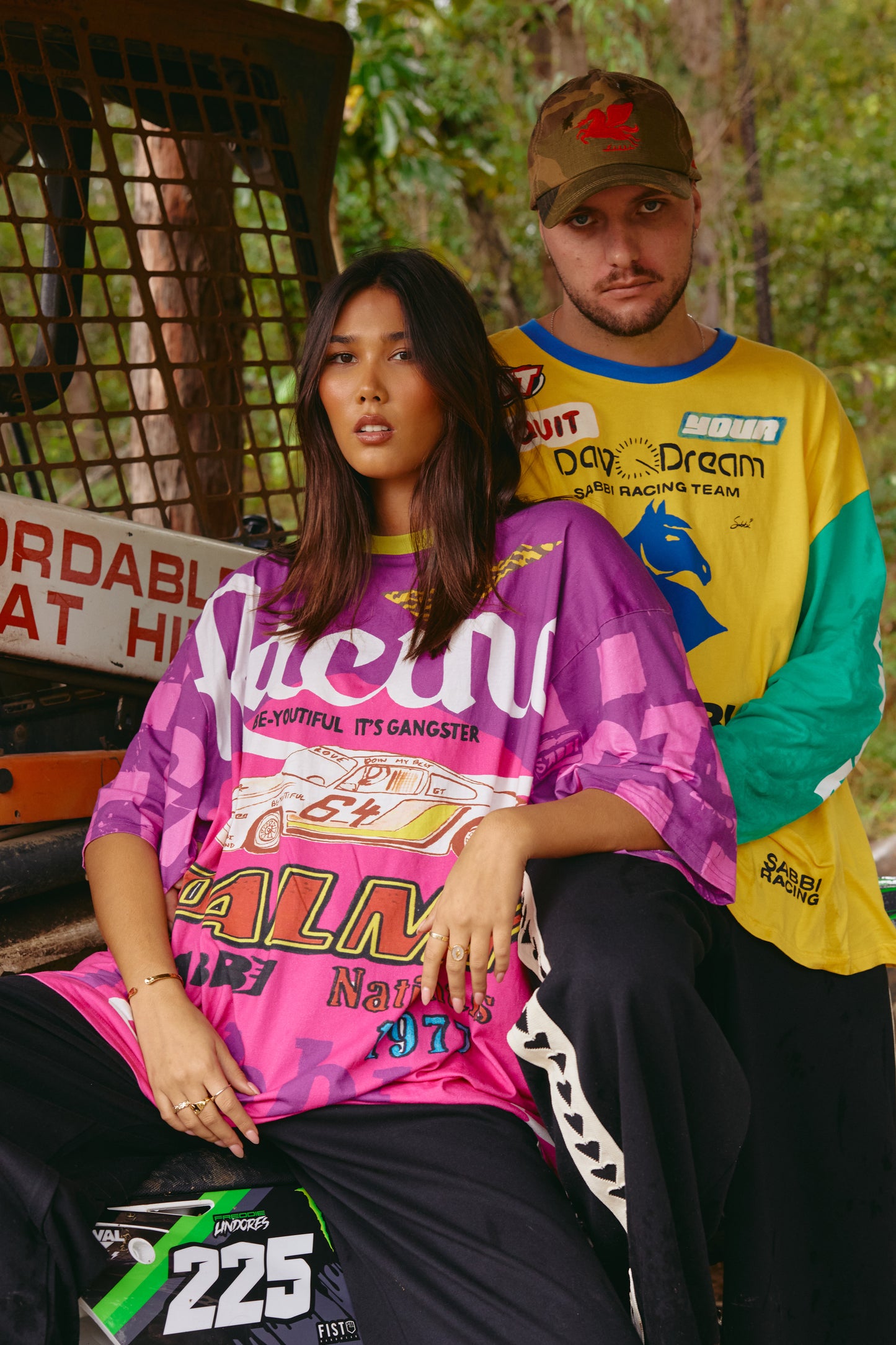 Sabbi - The Very Oversized It's Gangster Tee - Pink
