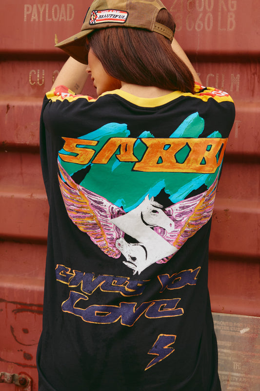 Sabbi - The Very Oversized Don't Quit Your Day Dream Tee - Black