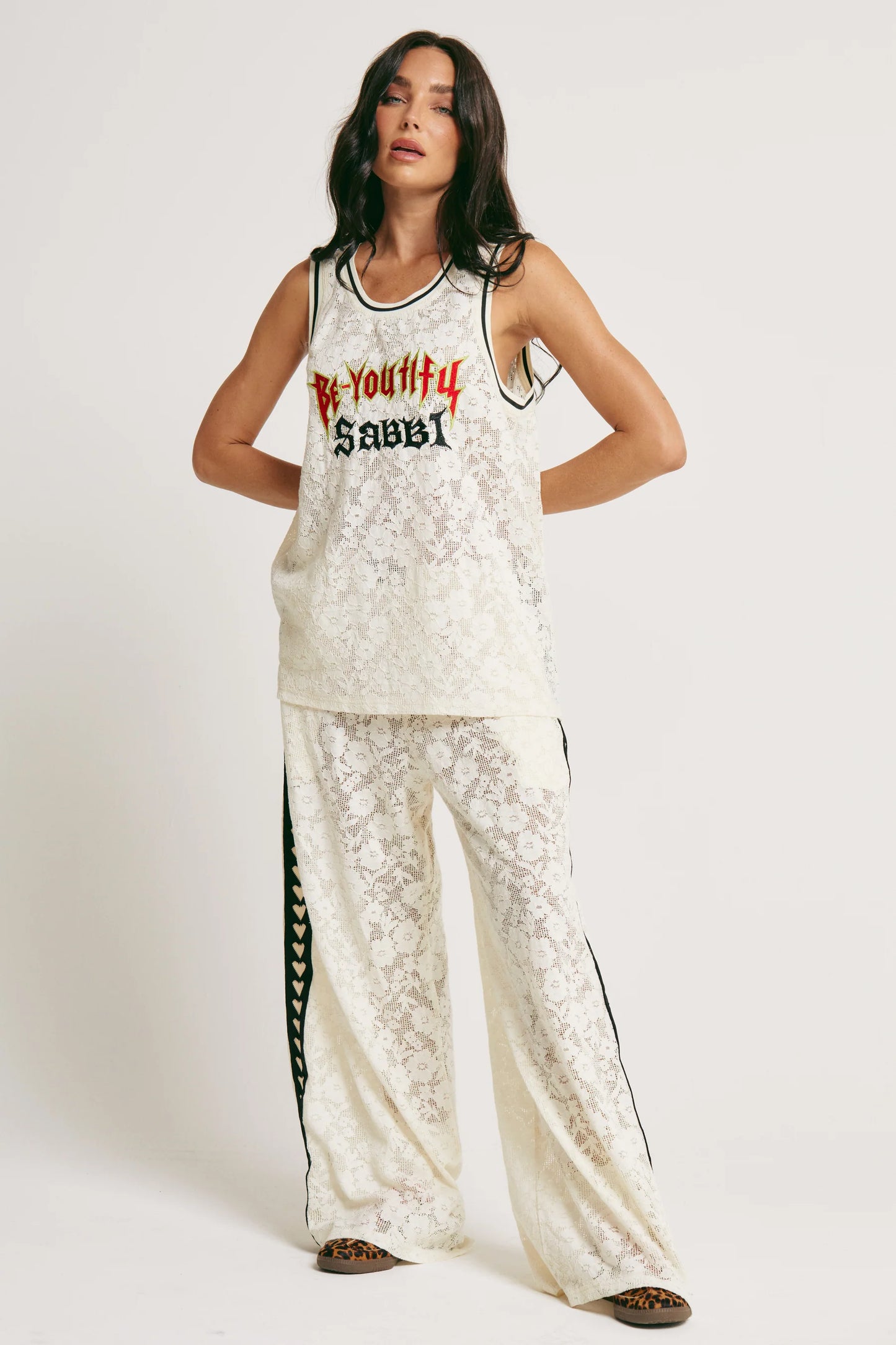 Sabbi - The Raving Hearts Lace Pant - Cream