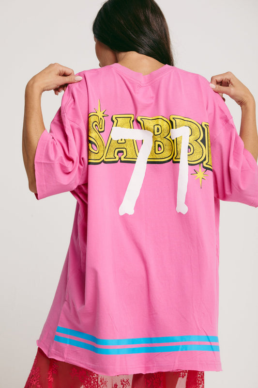 Sabbi - The Very Oversized - Life Is Short Tee - Pink - ETA 6/2/26