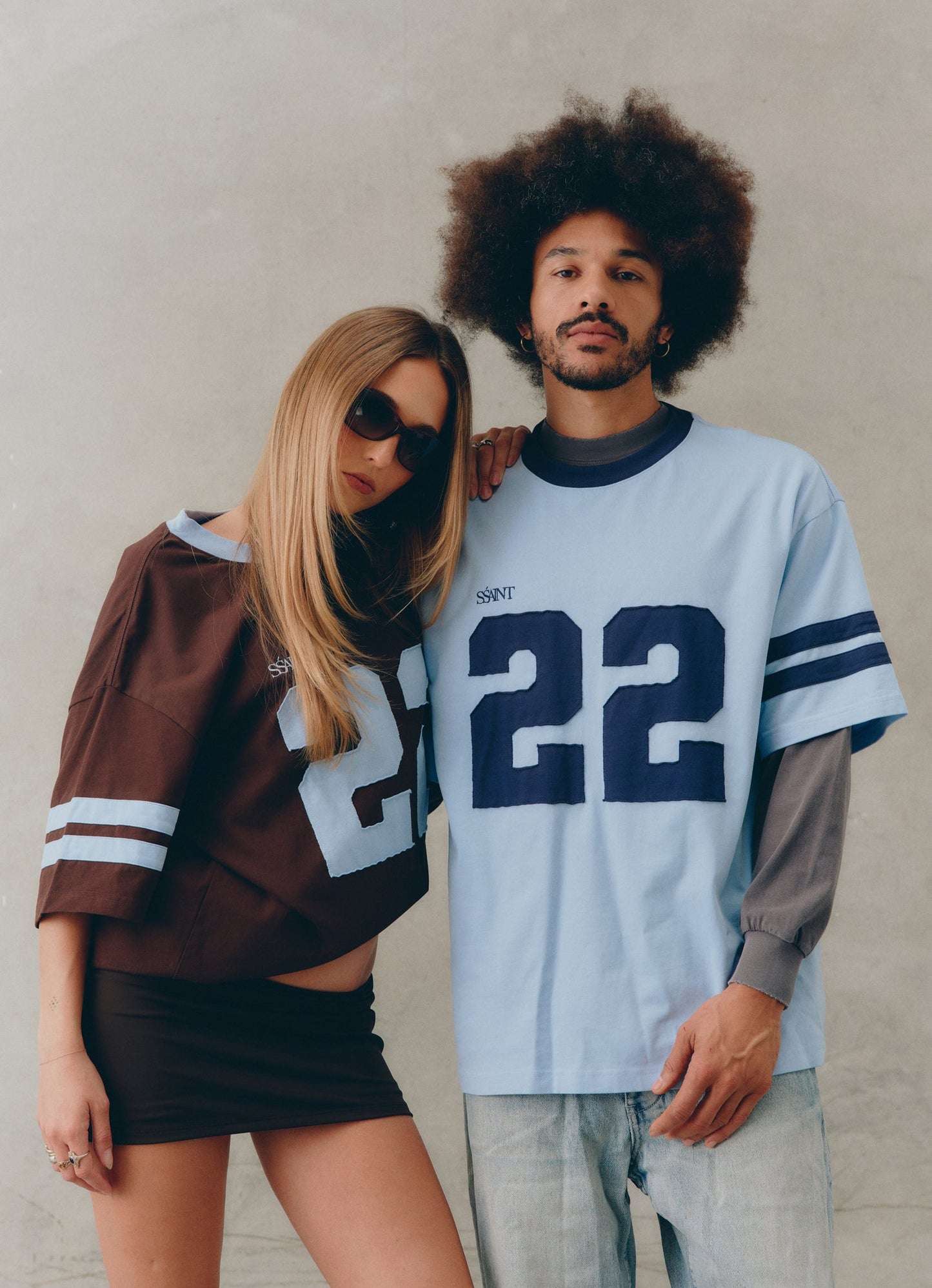 SSAINT Apparel - 22 Motion Tee - Powder Blue & Navy