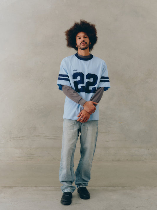 SSAINT Apparel - 22 Motion Tee - Powder Blue & Navy