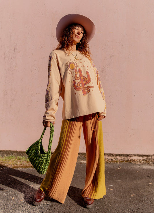 Nine Lives Bazaar - Soul Woman Long Sleeve Tee - Sand