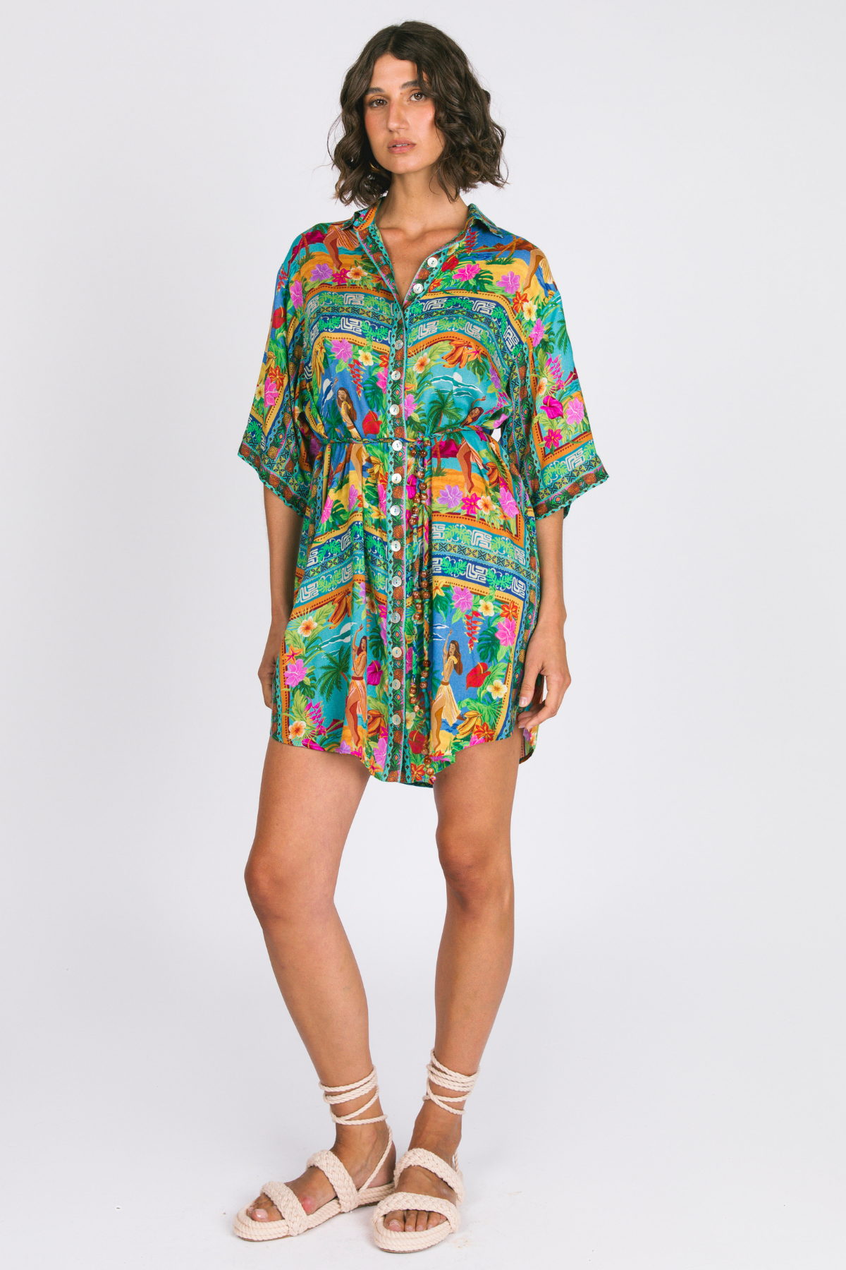 Nine Lives Bazaar - Lois Shirt Dress - Tiki