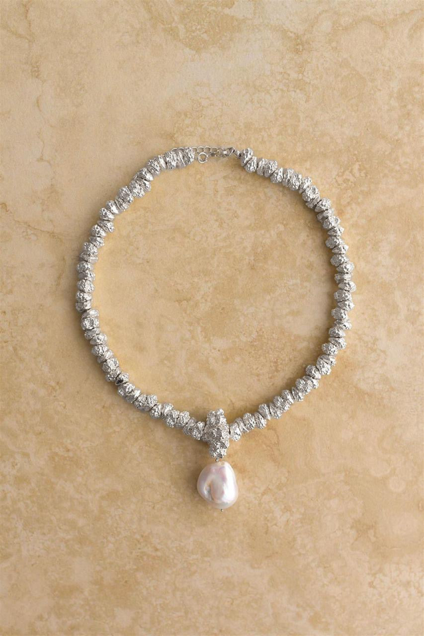 Indigo & Wolfe - Jewel Necklace - Silver