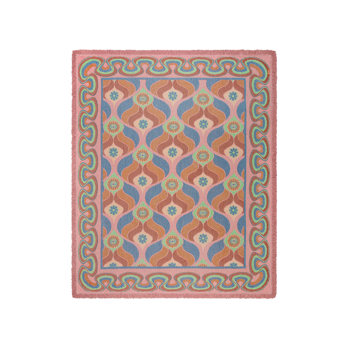 Wandering Folk Throw Rug - Morrison Throw - Floss
