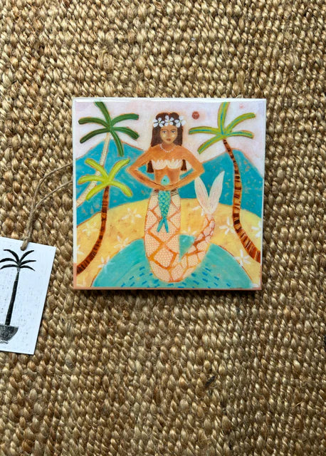 Sue Fantini Art - Plenty More Fish - Handmade Tile