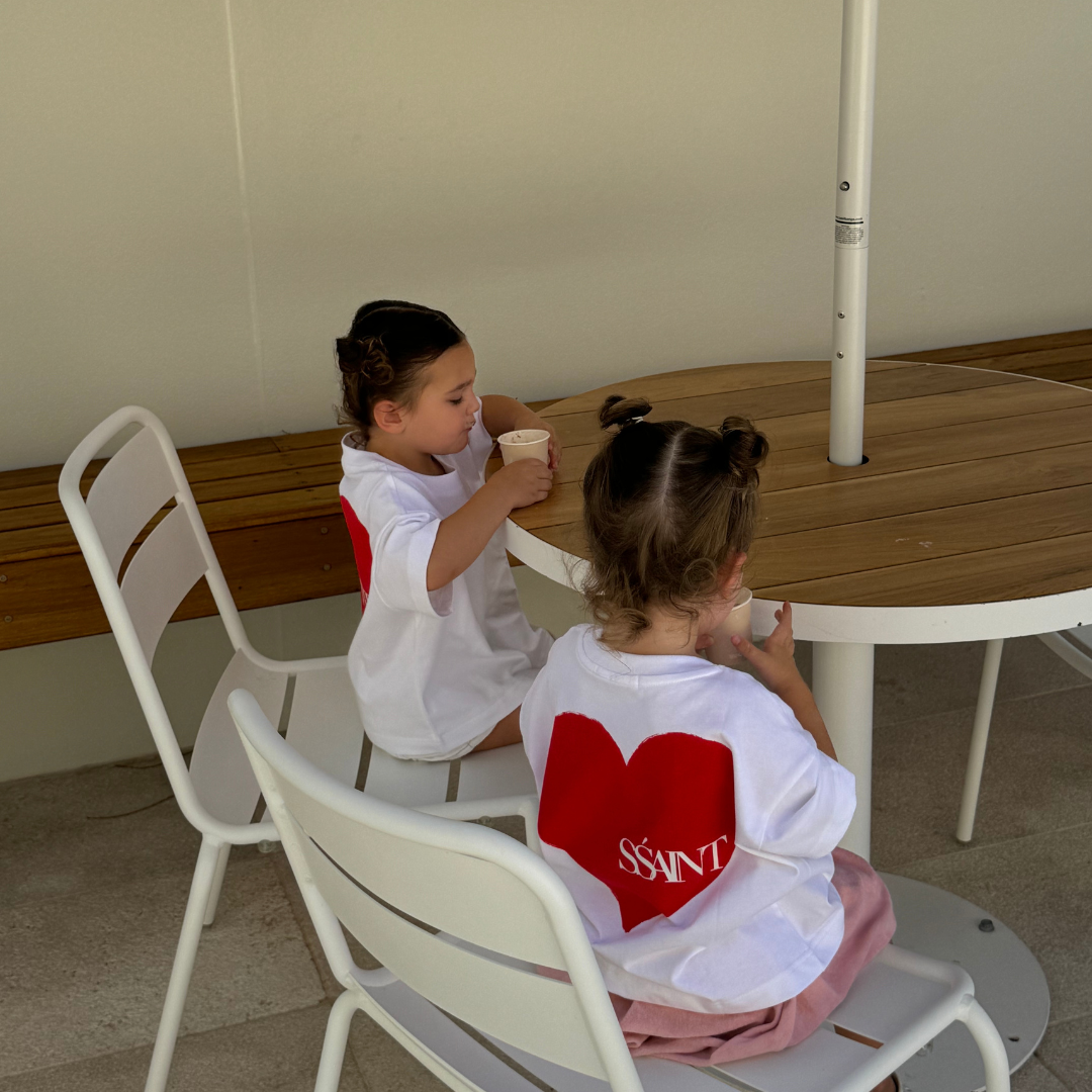 Ssaint Apparel - Heart Tee - Red on White - Kids