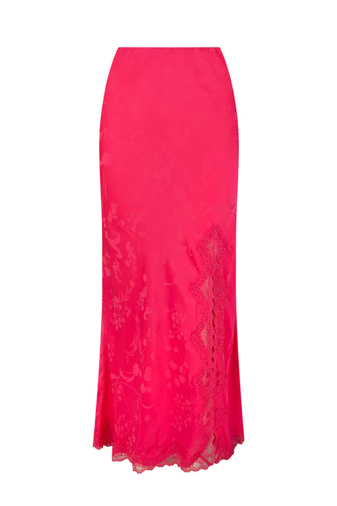 Spell - Boudoir Bias Skirt - Fuchsia