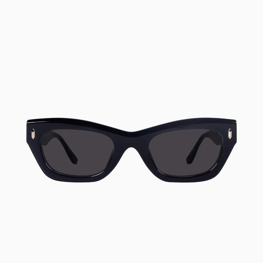 Valley Eyewear - Delancey - Gloss Black w. Gold Metal / Black Lens
