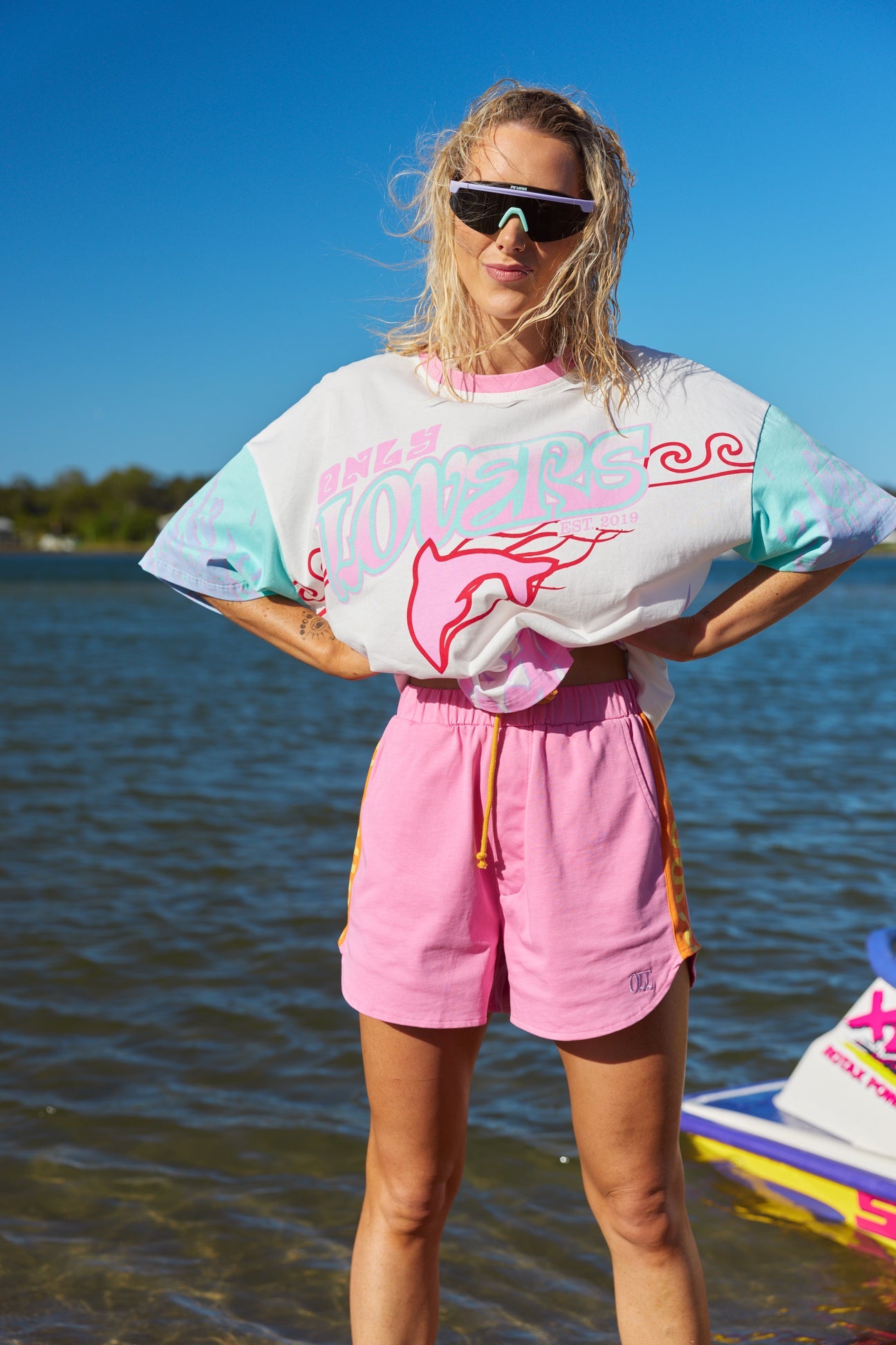 Only Lovers Left - Wave Racer Tee - Salt