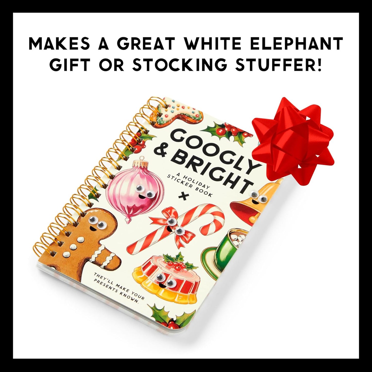 Galison - Googly & Bright Holiday Sticker Book - Wrapping Decorations