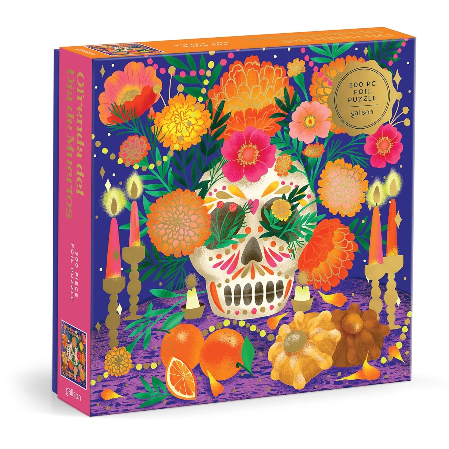 Galison - Ofrenda Del Dia De Muertos Foil Puzzle - 500pc