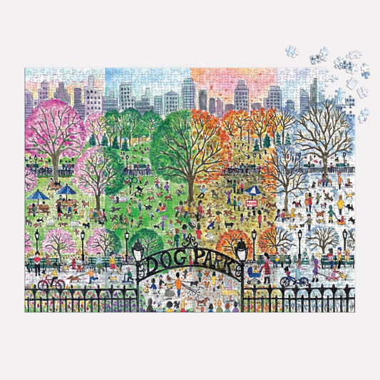 Michael Storrings - Dog Park in Four Seasons - 1000pc Puzzle