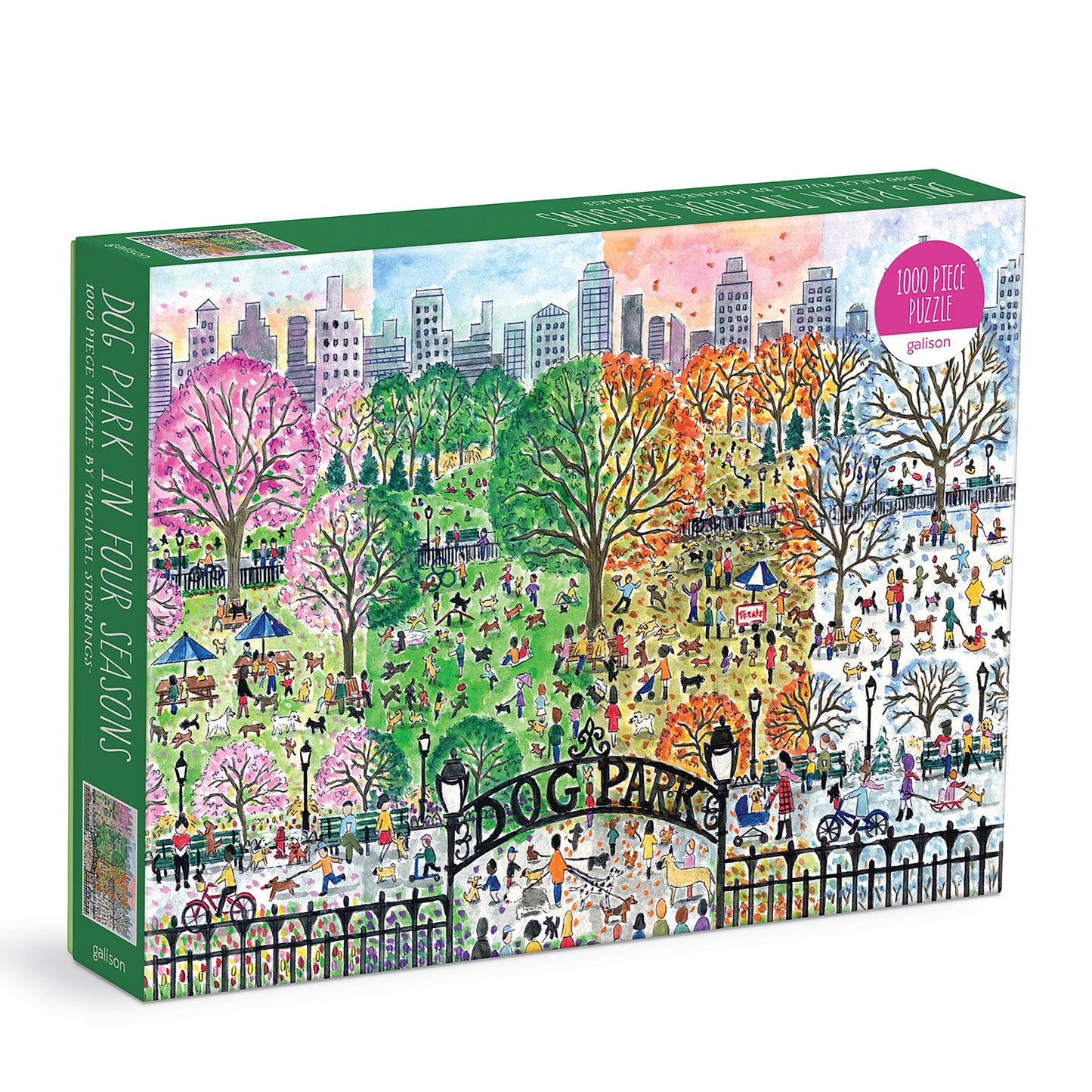 Michael Storrings - Dog Park in Four Seasons - 1000pc Puzzle
