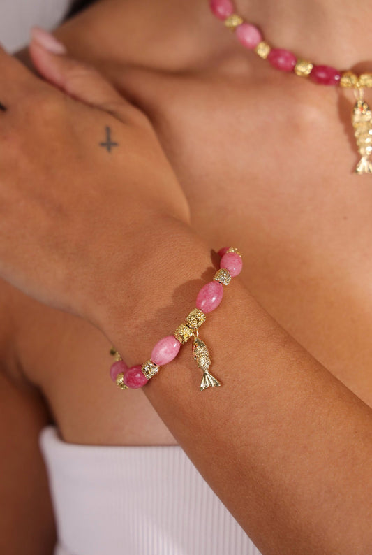 Indigo & Wolfe - Goia Bracelet - Pink