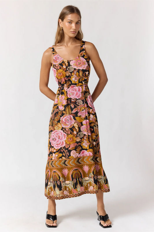 Nine Lives Bazaar - Faith Midi Maxi Dress - Wild Bloom