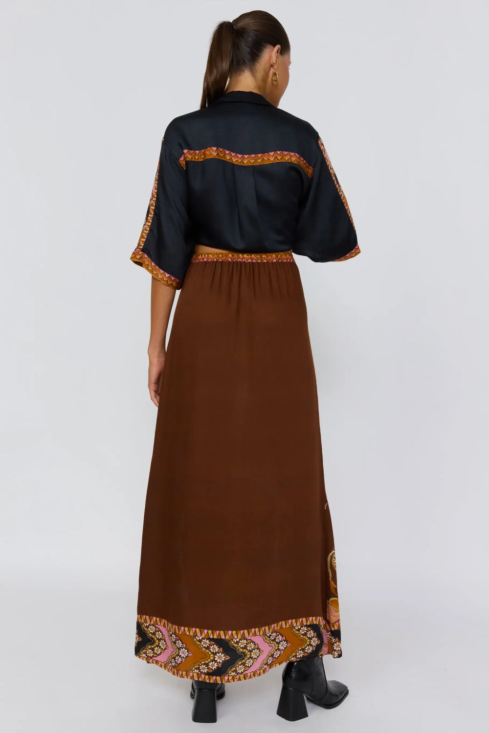 Nine Lives Bazaar - Abigail Maxi Skirt - Safari