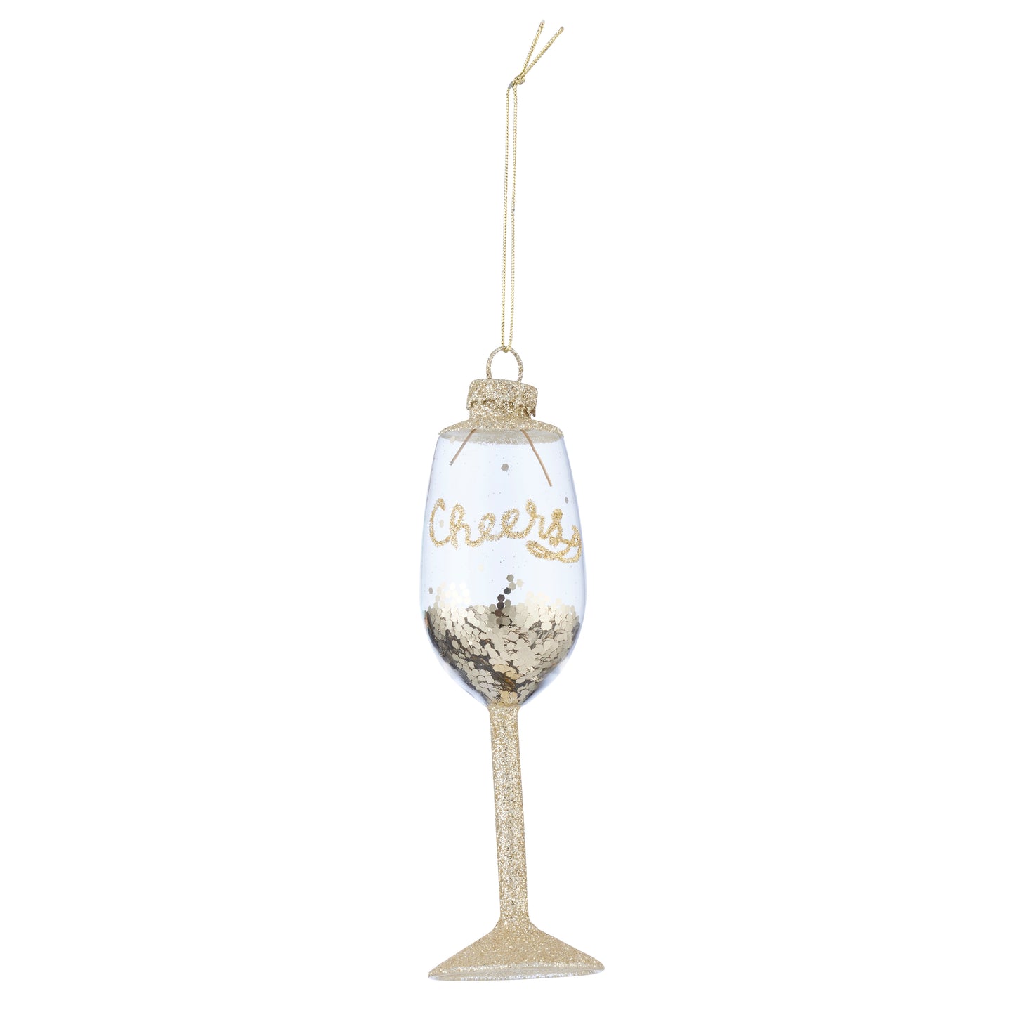 CTC - Champagne Flute / Glitter - Hanging Decoration