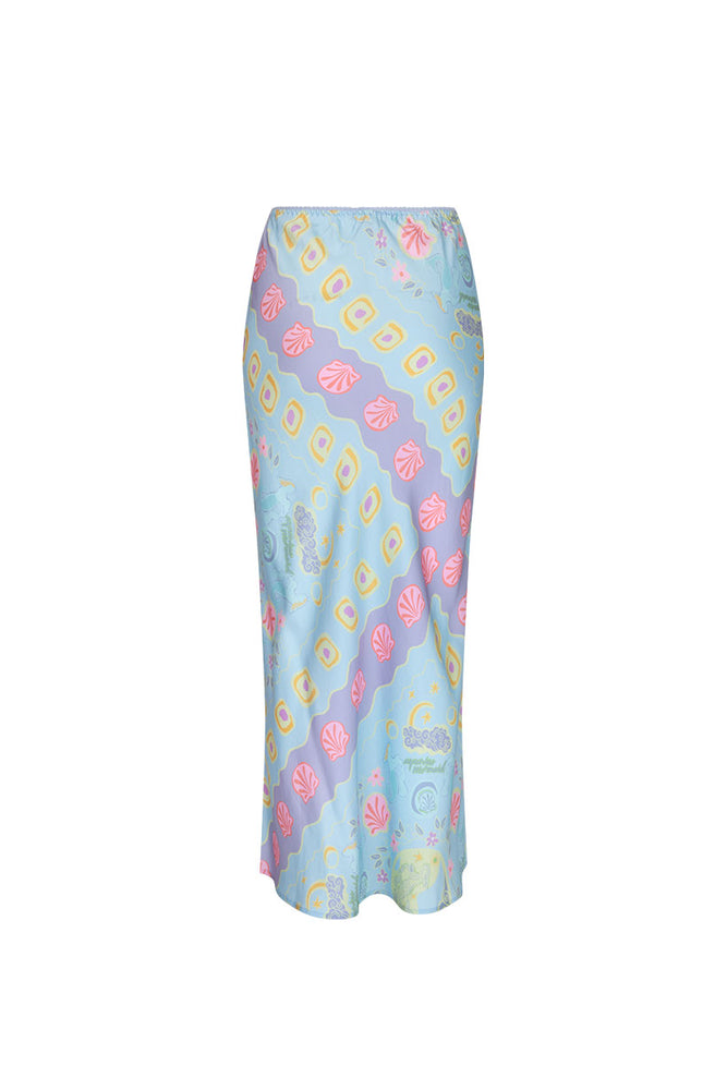 Spell - Aquarius Bias Maxi Skirt - Sky Blue