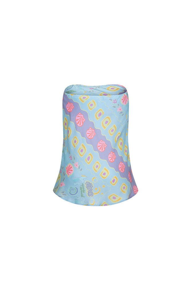 Spell - Aquarius Strapless Top - Sky Blue