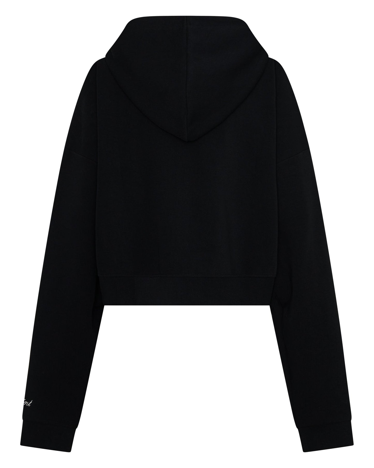 SŚAINT CROPPED HOODIE - BLACK & BUTTER