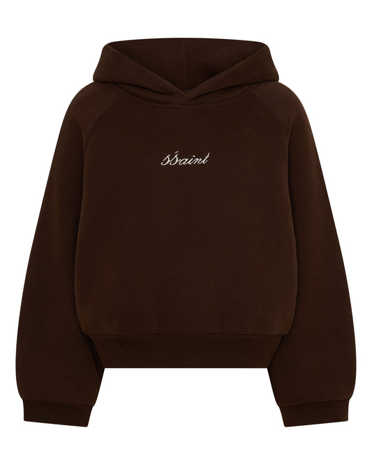 SŚAINT - KIDS SŚAINT TONAL HOODIE - CHOCOLATE