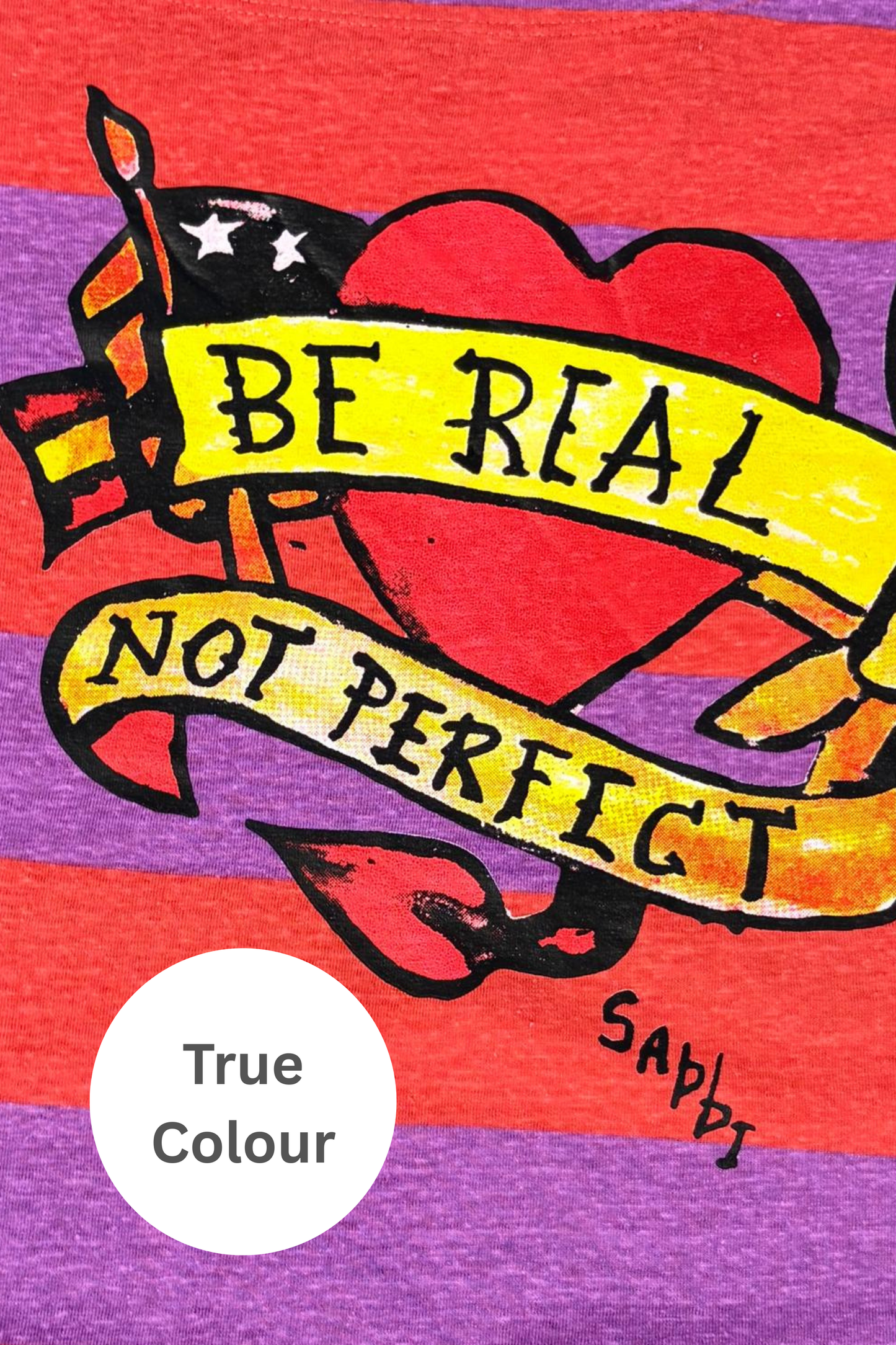 Sabbi - The Bad To The Bone Striped Off The Shoulder Tee