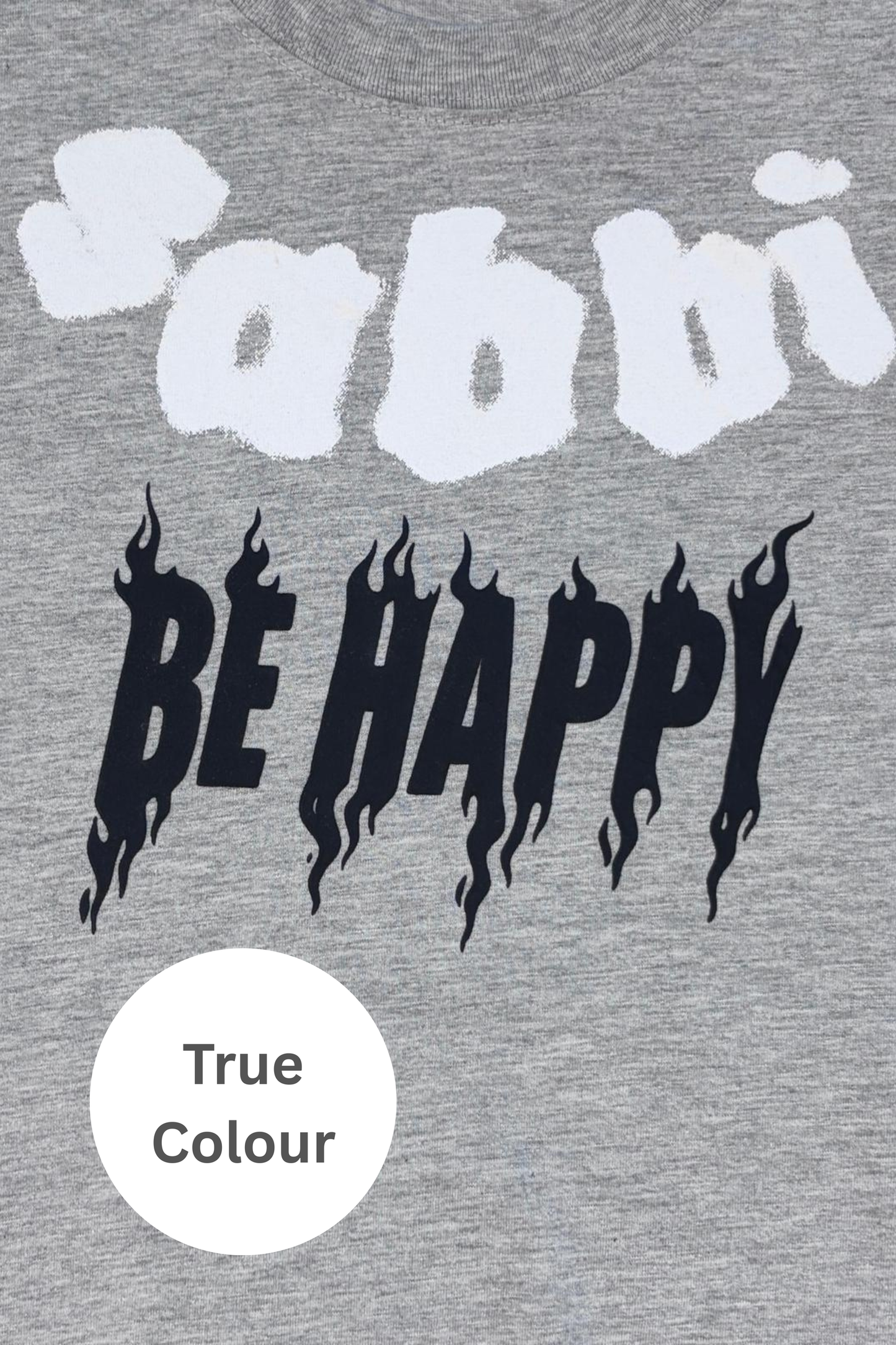 Sabbi - The Be Happy Regular Fit Tee - Grey