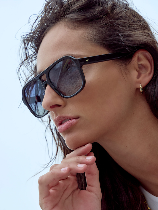 Bask - Blake - Black / Blue Grey Gradient Polarised